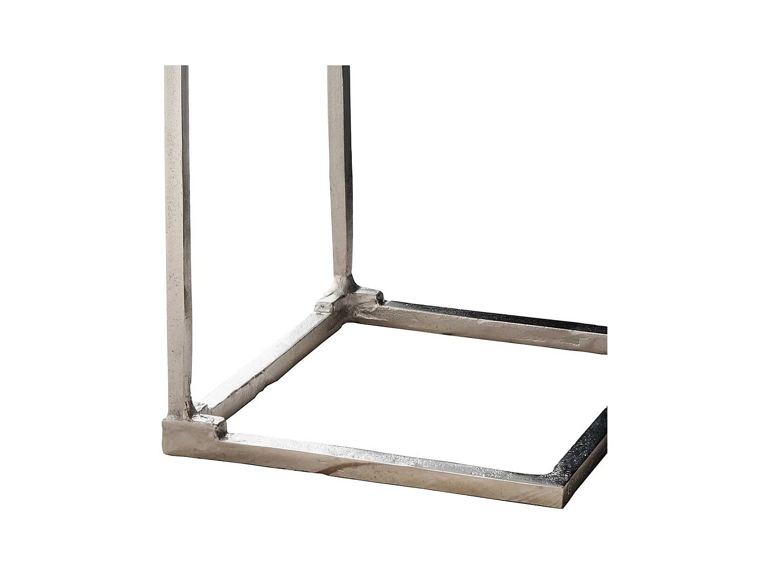 Alu Anstelltisch mit Bügelgestell Nickelfarben