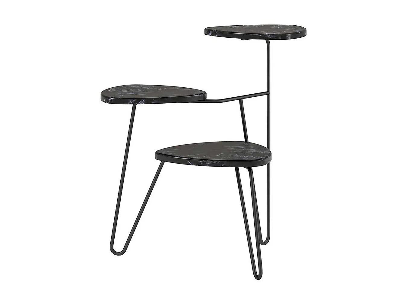 Blumen Etagere im Retrostil Metall Dreifußgestell