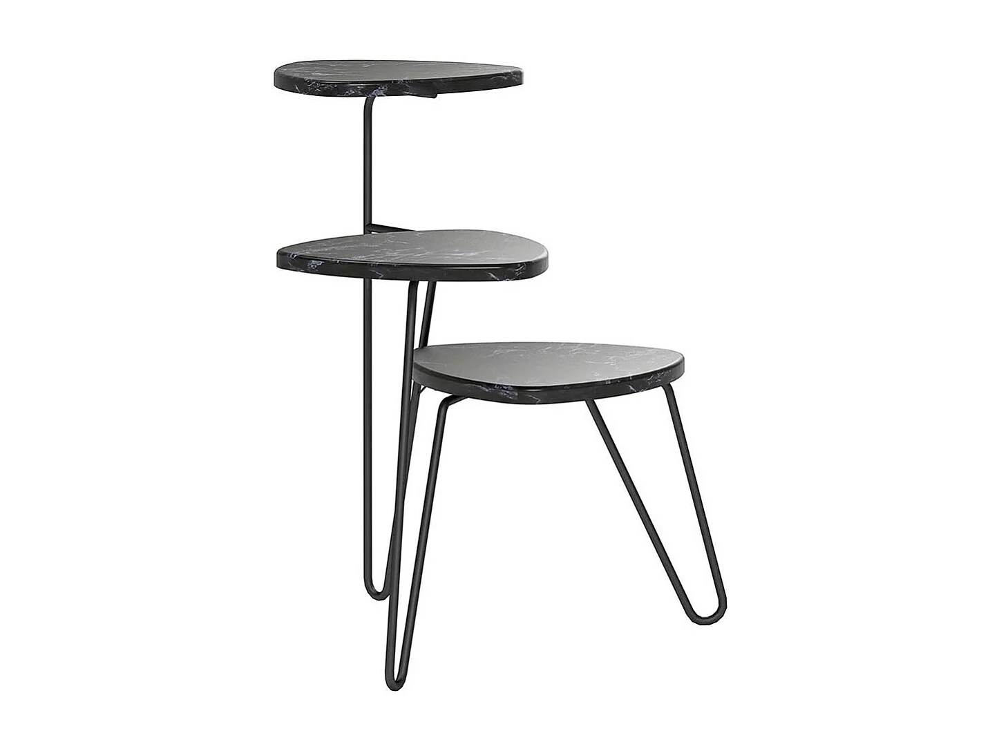 Blumen Etagere im Retrostil Metall Dreifußgestell