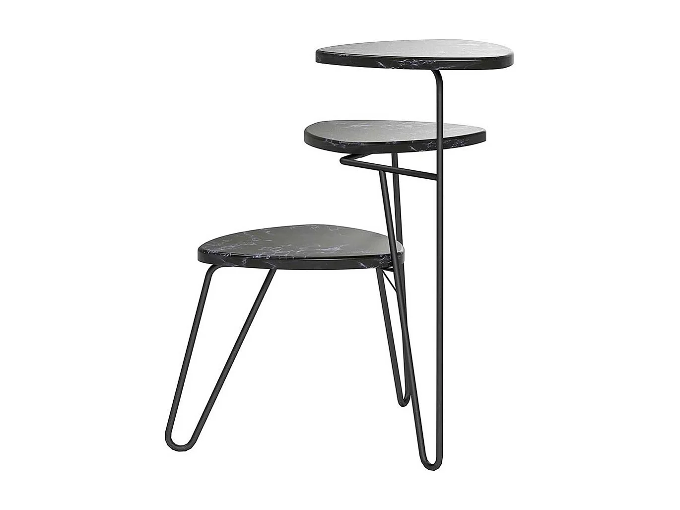 Blumen Etagere im Retrostil Metall Dreifußgestell