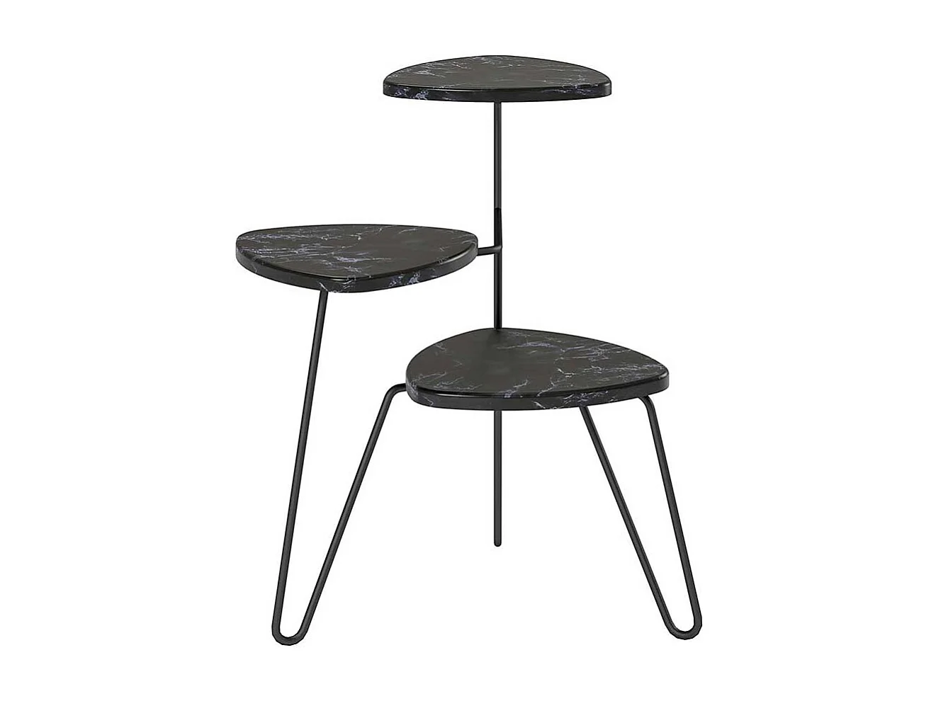 Blumen Etagere im Retrostil Metall Dreifußgestell