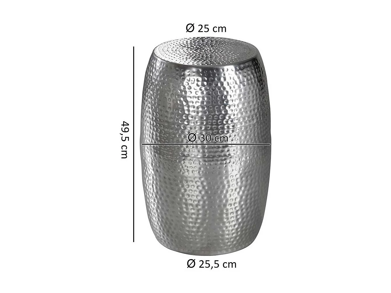 Design Anstelltisch aus Aluminium