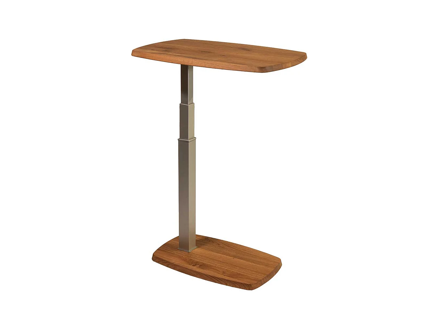 Anstelltisch aus Wildeiche Massivholz und Metall 60x40 cm