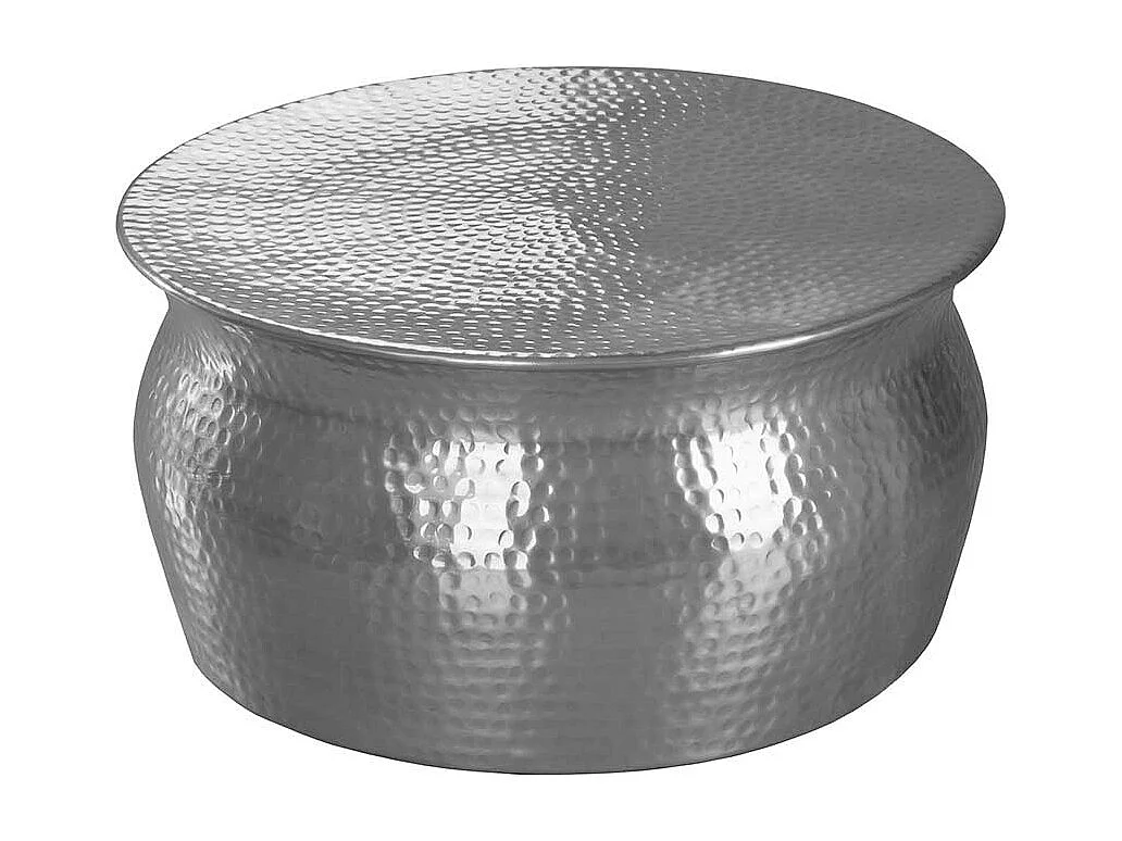 Aluminium Couchtisch handgearbeitet Hammerschlag Optik