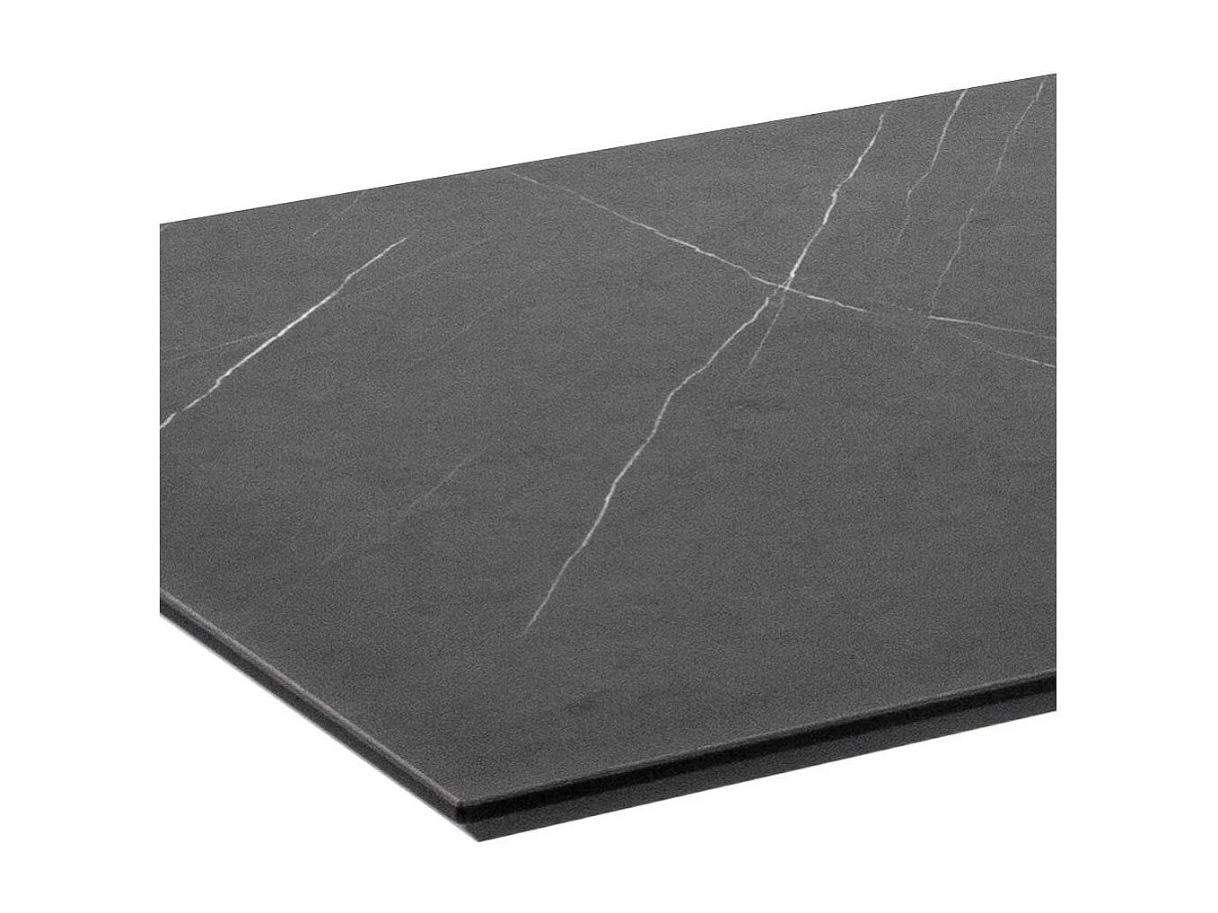 Wohnzimmer Tisch höhenverstellbar in Anthrazit Marmor Optik