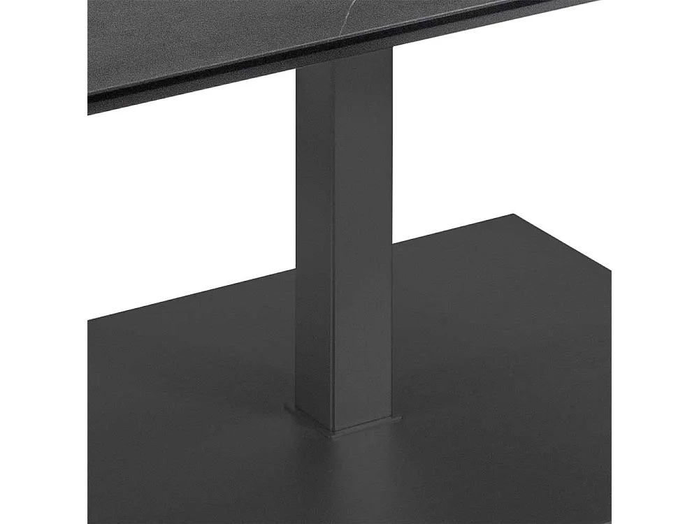 Wohnzimmer Tisch höhenverstellbar in Anthrazit Marmor Optik