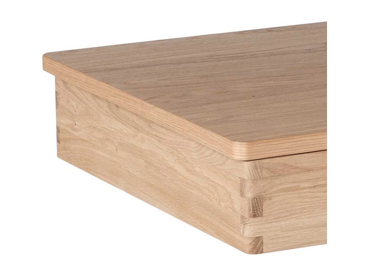 Wohnzimmertisch in Wildeiche und Silberfarben Staufach