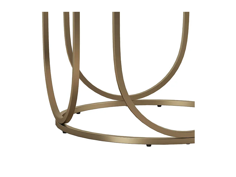 Moderner Salontisch in Marmor Optik weiß-grau Goldfarben