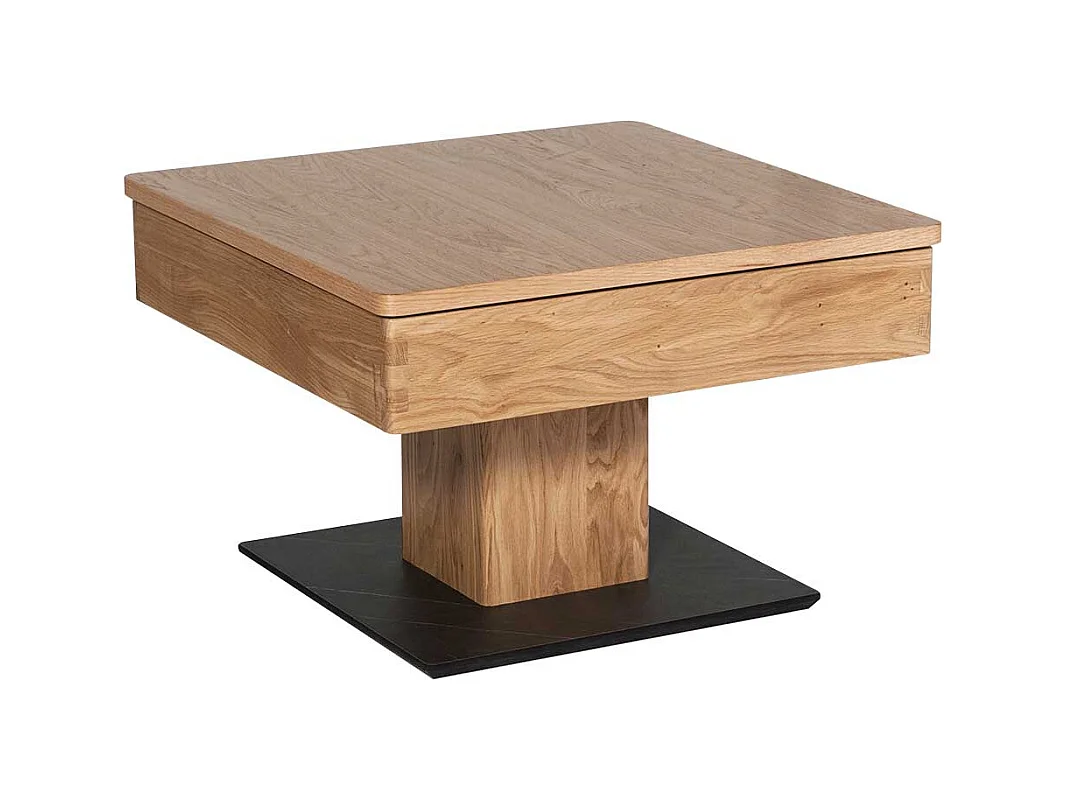 Wohnzimmertisch in Wildeichefarben höhenverstellbar