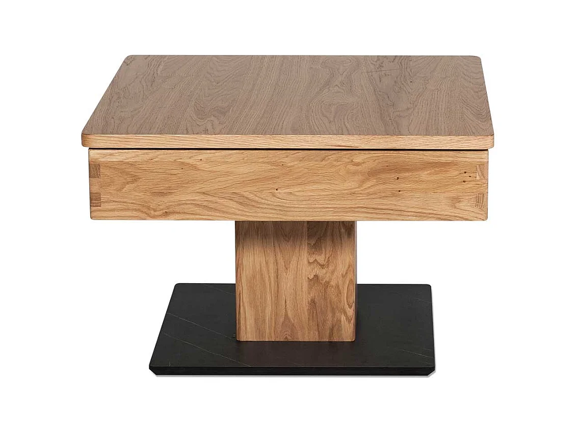 Wohnzimmertisch in Wildeichefarben höhenverstellbar