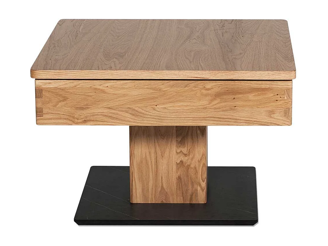 Wohnzimmertisch in Wildeichefarben höhenverstellbar