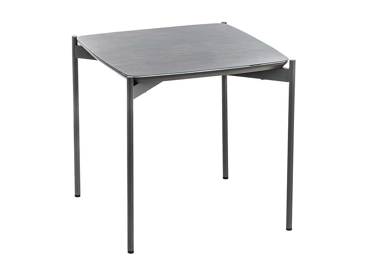 Glasbeistelltisch in Blaugrau und Dunkelgrau 45 cm breit