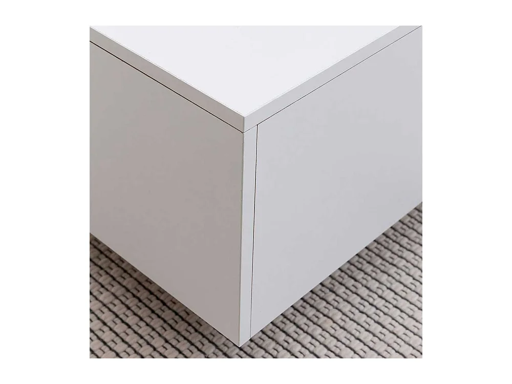 Couchtisch in Silberfarben und Weiß 60 cm breit