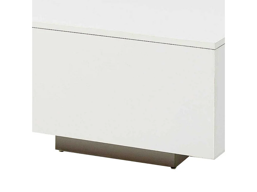 Couchtisch in Silberfarben und Weiß 60 cm breit