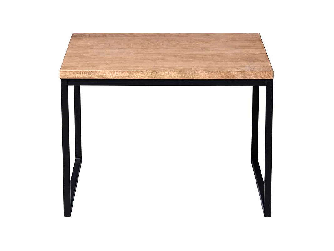 Moderner Sofa Tisch aus Wildeiche Massivholz Metall