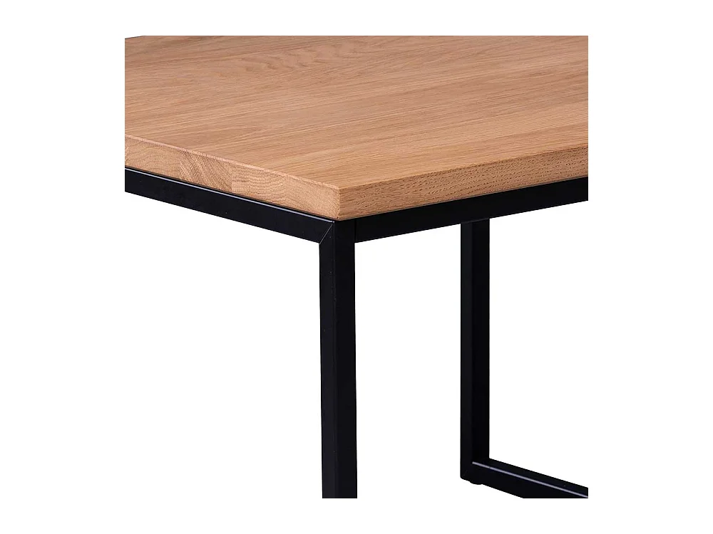 Moderner Sofa Tisch aus Wildeiche Massivholz Metall