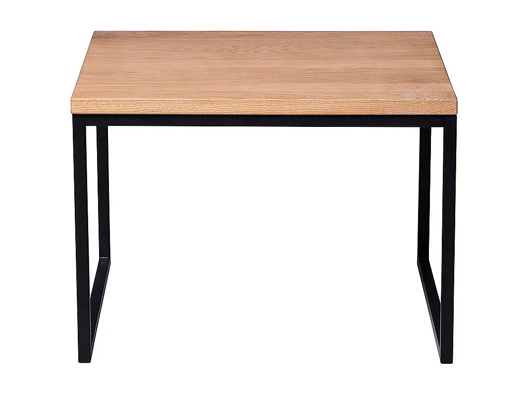 Moderner Sofa Tisch aus Wildeiche Massivholz Metall