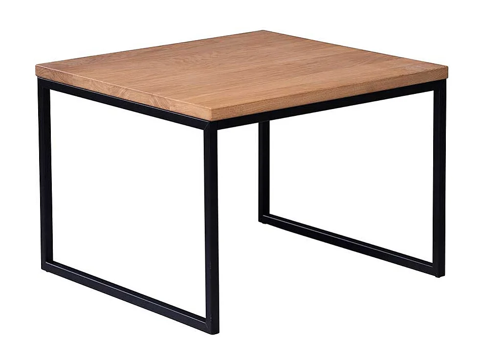 Moderner Sofa Tisch aus Wildeiche Massivholz Metall