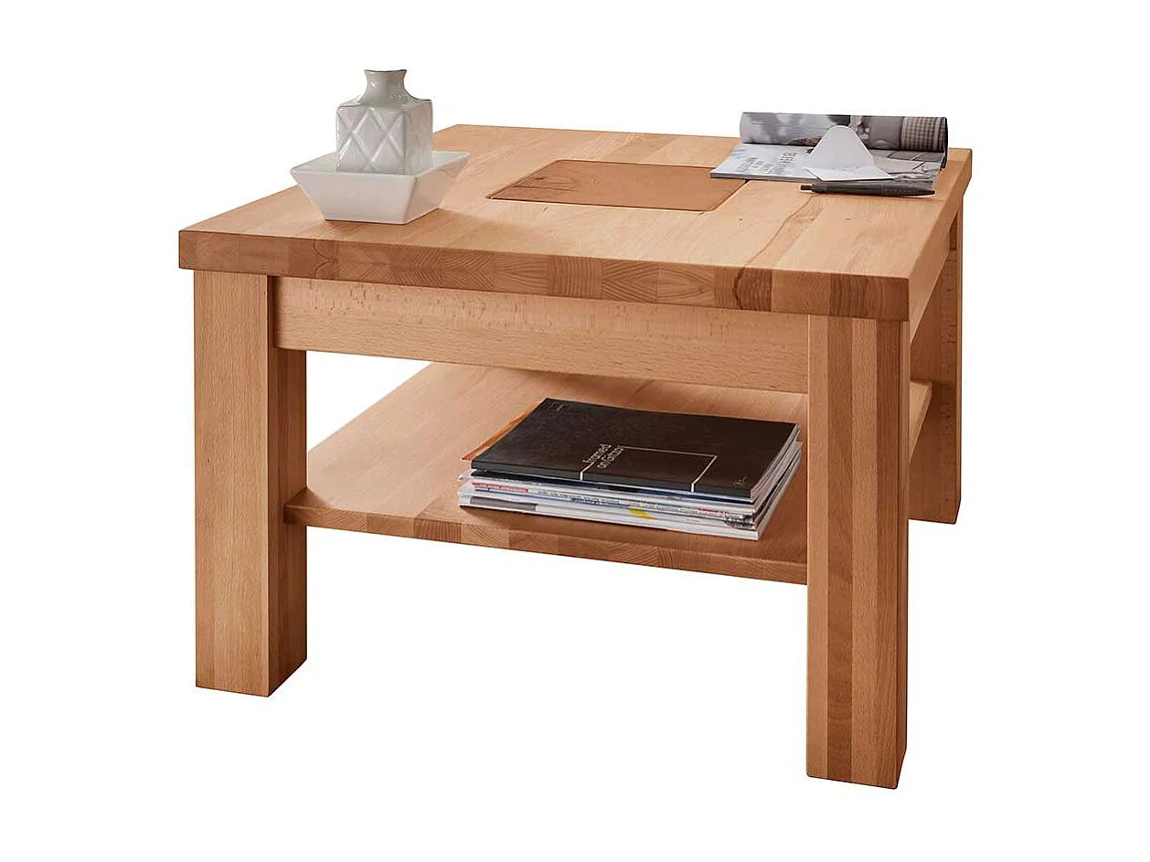 Tisch Massivholz Wohnzimmer aus Kernbuche Ablage
