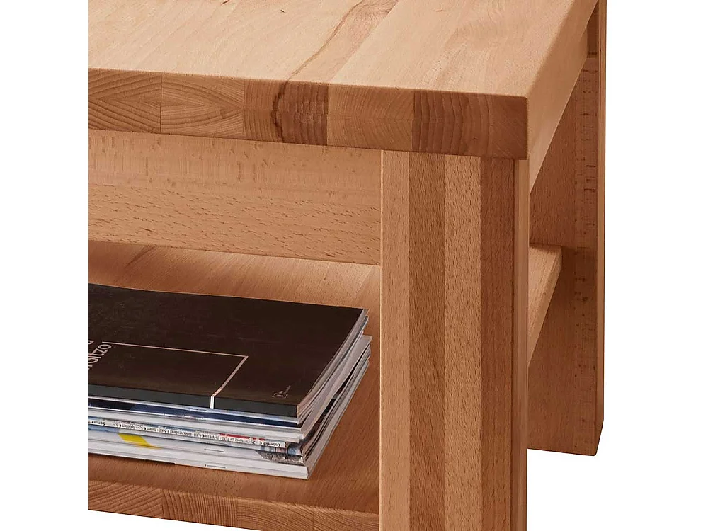 Tisch Massivholz Wohnzimmer aus Kernbuche Ablage