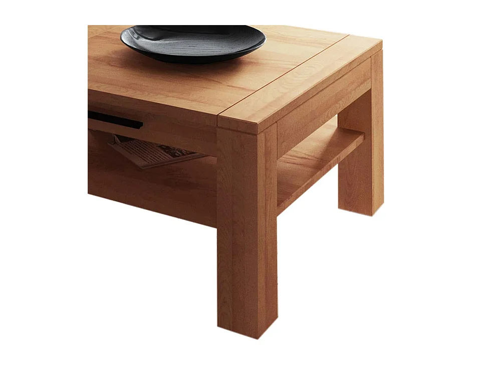 Wohnzimmertisch aus Kernbuche massiv geölt Schublade