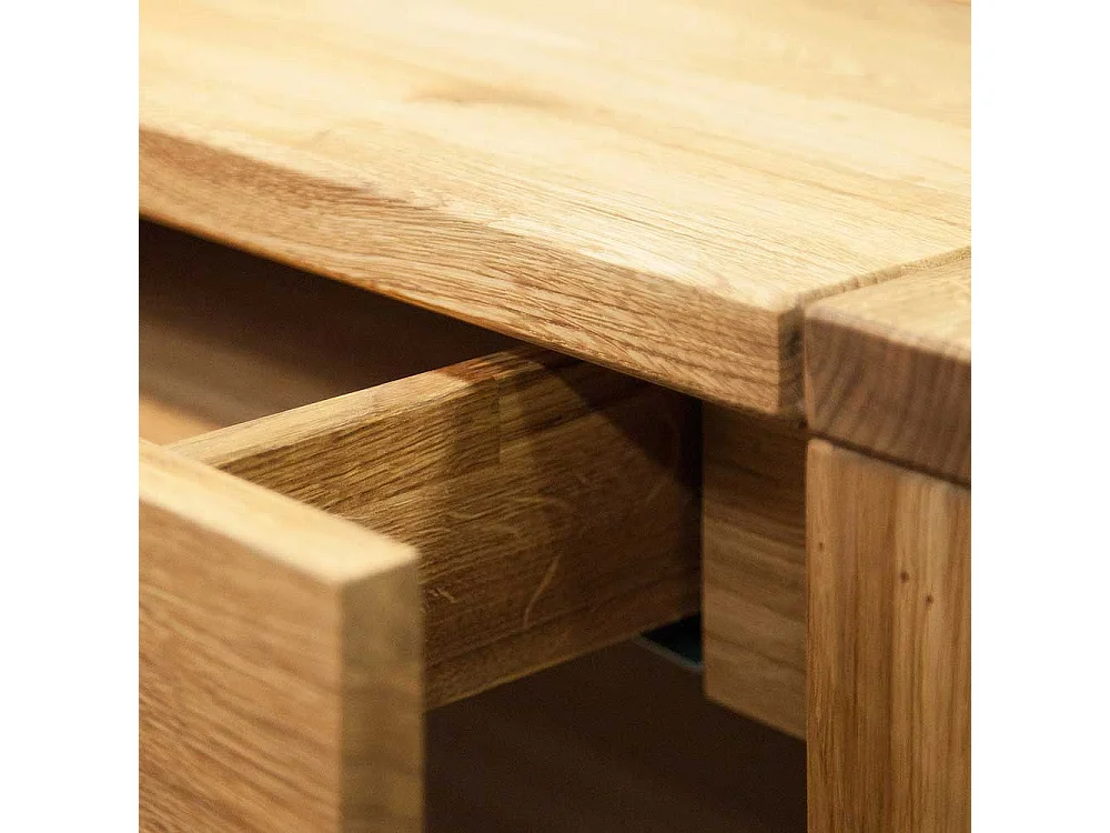 Wohnzimmertisch aus Kernbuche massiv geölt Schublade