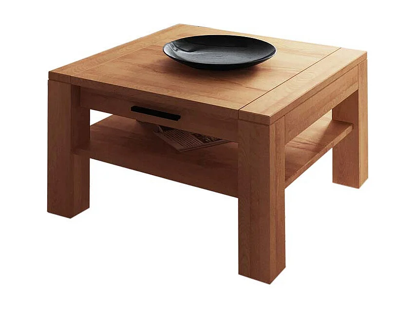 Wohnzimmertisch aus Kernbuche massiv geölt Schublade