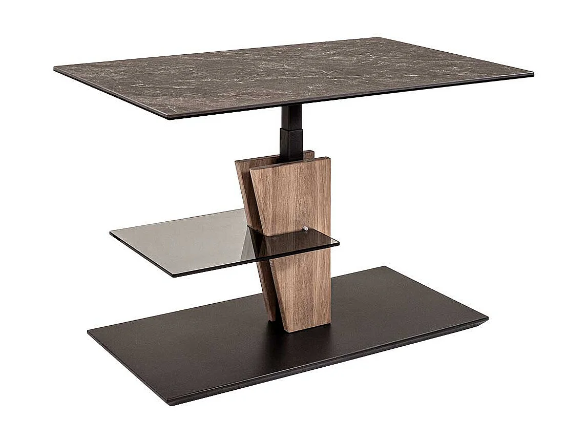 Designercouchtisch durch Körperdruck verstellbar Made in Germany