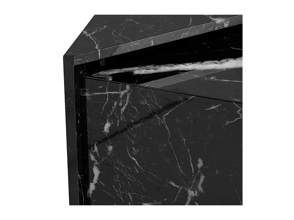 Designertische in Marmor Optik Hochglanz (zweiteilig)