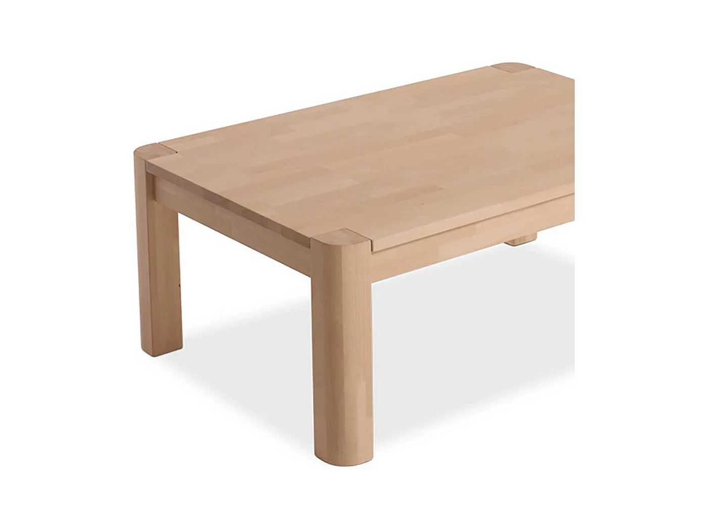 Echtholztisch für Wohnzimmer Buche massiv geölt