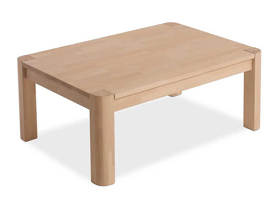 Echtholztisch für Wohnzimmer Buche massiv geölt