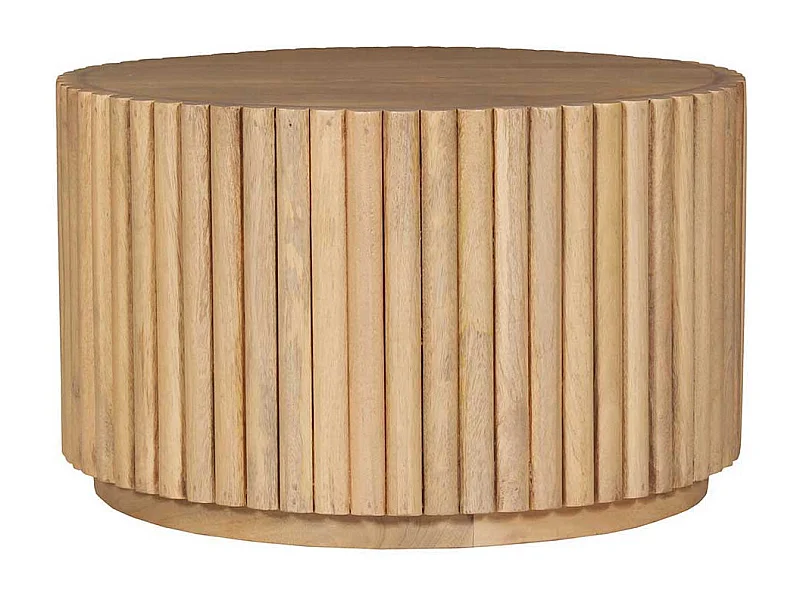 Couchtisch Sofatisch in Holz Naturfarben aus Mangobaum Massivholz