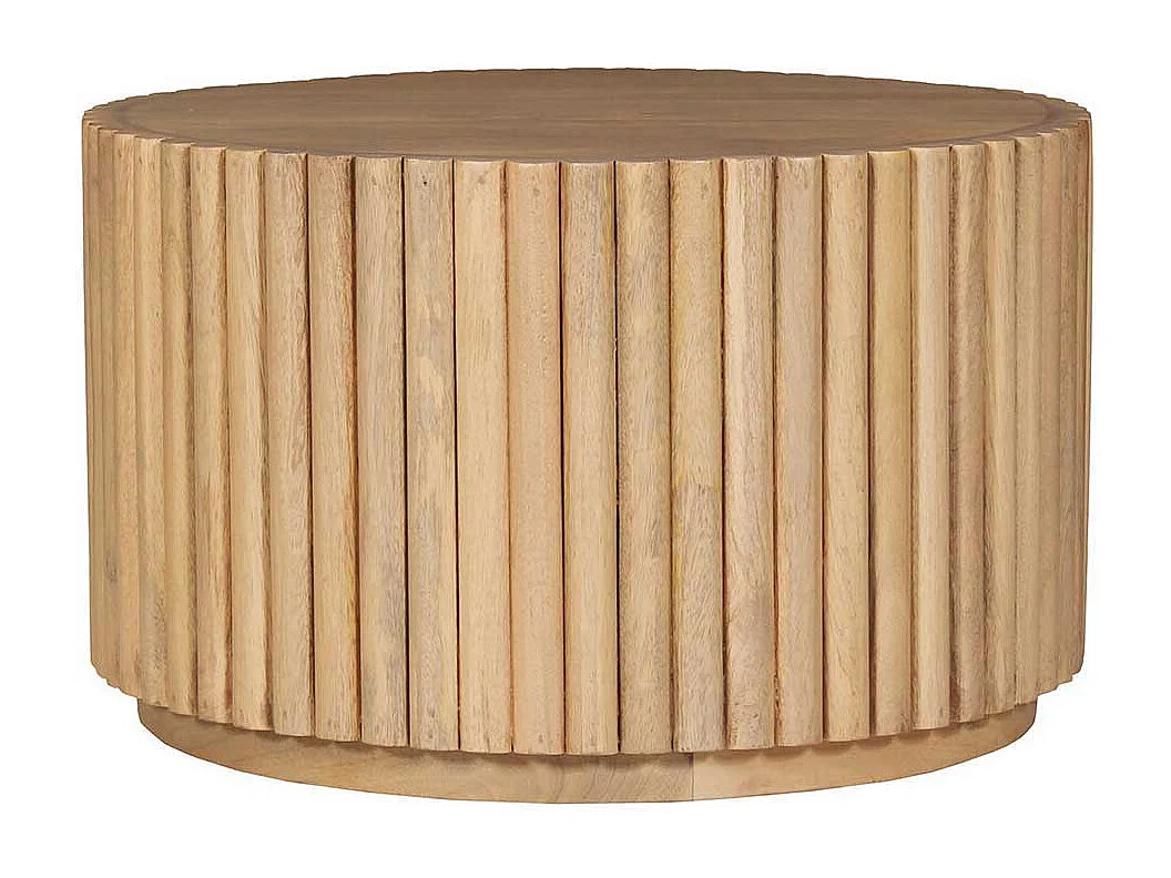 Couchtisch Sofatisch in Holz Naturfarben aus Mangobaum Massivholz