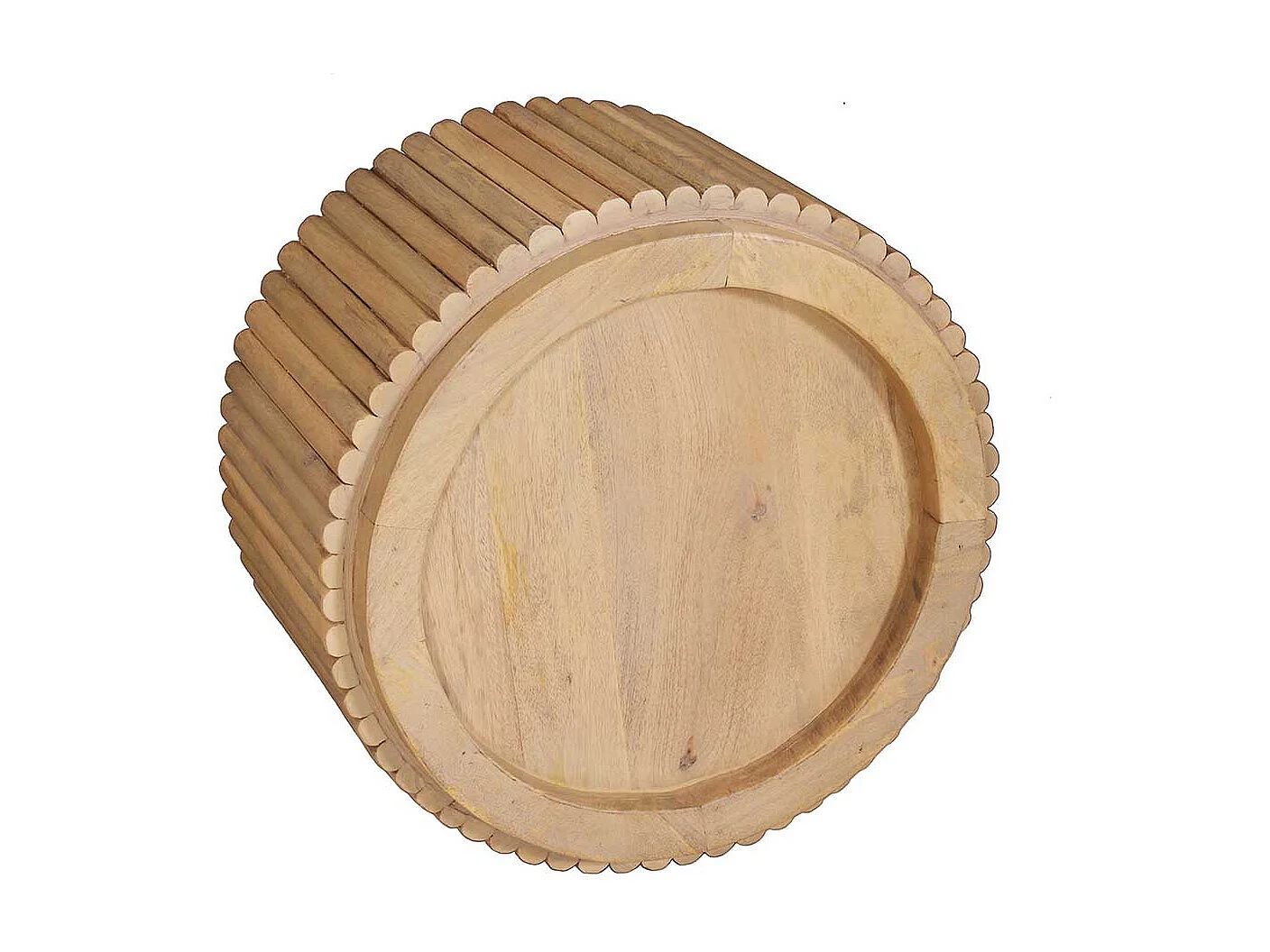 Couchtisch Sofatisch in Holz Naturfarben aus Mangobaum Massivholz