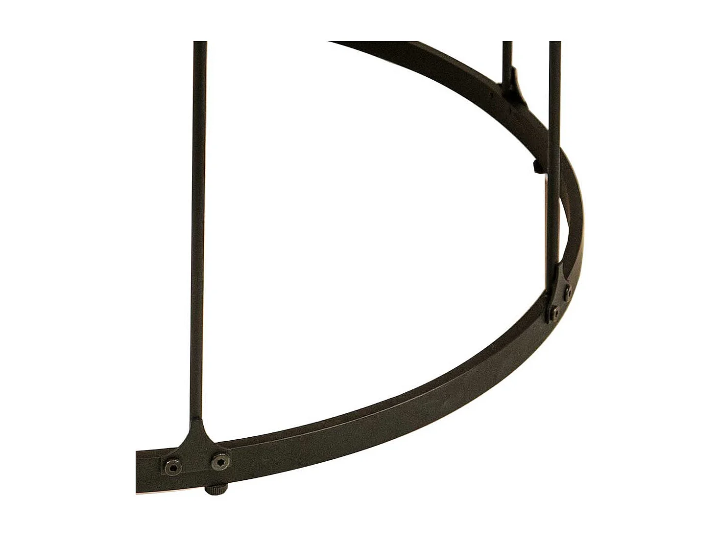 Runder Couchtisch aus Wildeiche Massivholz und Stahl Made in Germany