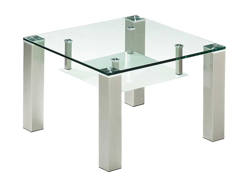 Wohnzimmertisch aus Glas Nickel