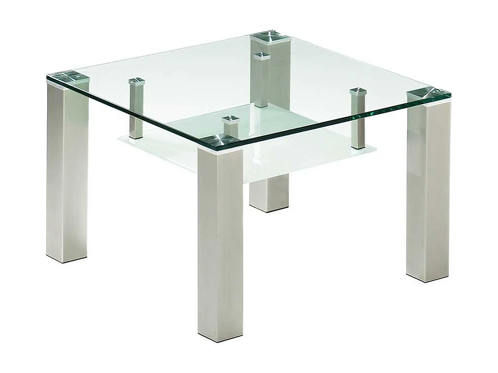 Wohnzimmertisch aus Glas Nickel