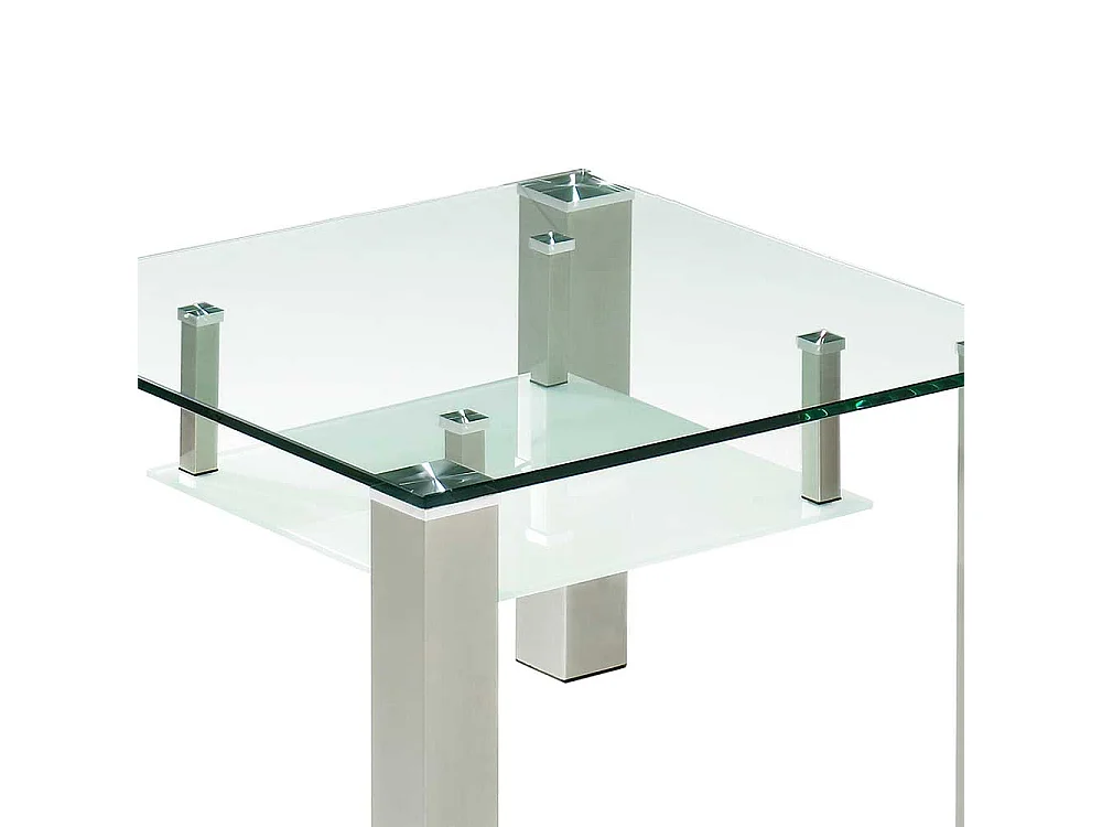 Wohnzimmertisch aus Glas Nickel