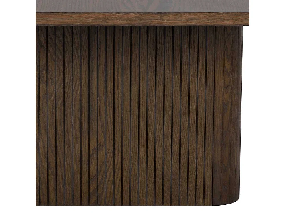 Couchtisch Designercouchtisch in Eiche dunkel mit Holzwerkstoff Oberfläche