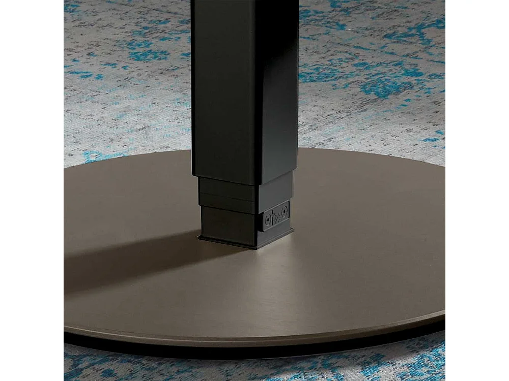 Salontisch höhenverstellbar in Beigegrau und Schwarz Made in Germany