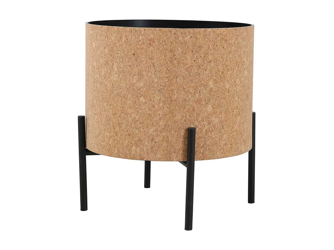 Couchtisch Set mit Kork Tischplatten abnehmbar 63 cm breit (zweiteilig)