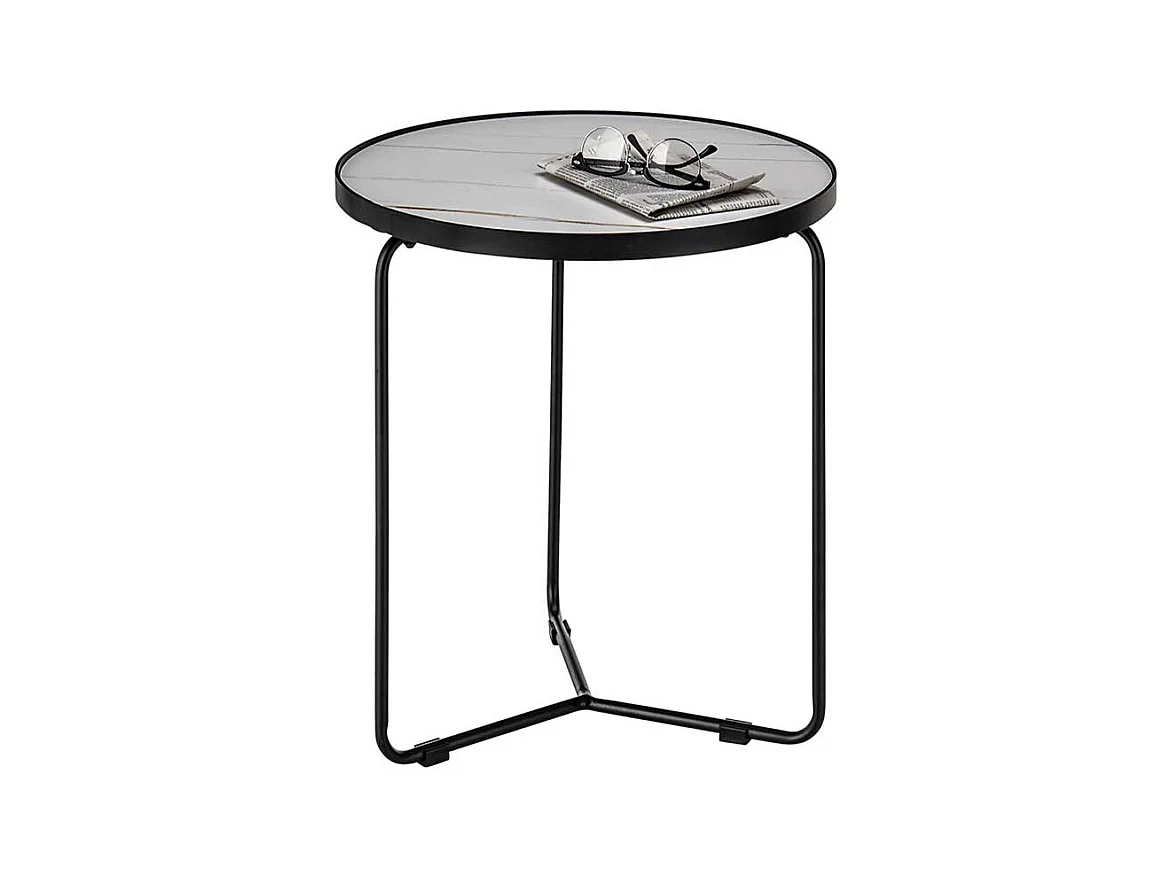 Designercouchtisch Set mit Keramikplatte Bügelgestell (zweiteilig)
