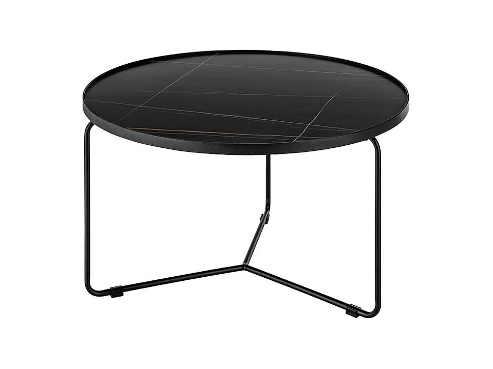 Designercouchtisch Set mit Keramikplatte Bügelgestell (zweiteilig)