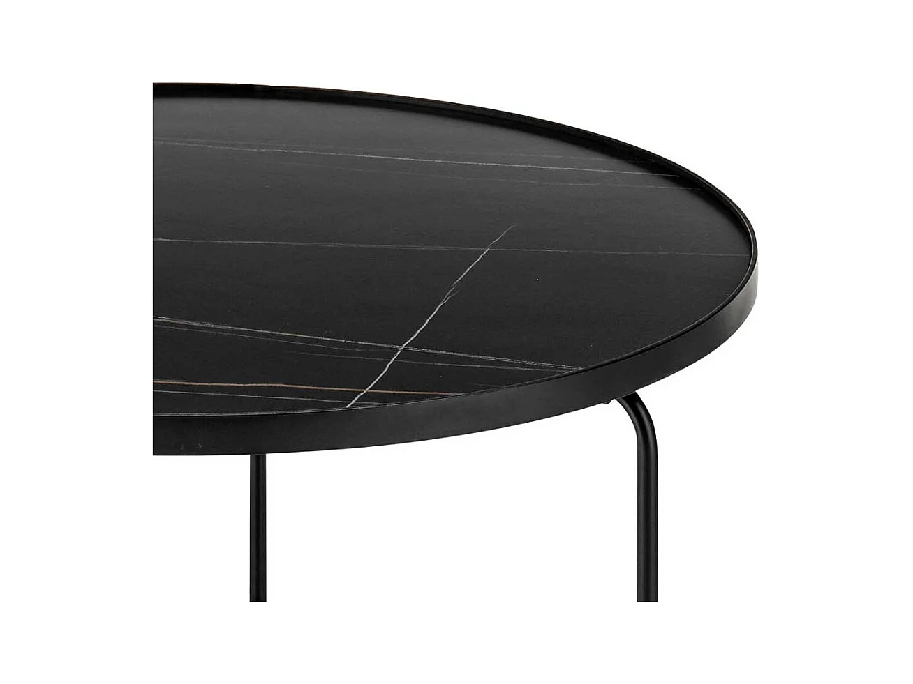Designercouchtisch Set mit Keramikplatte Bügelgestell (zweiteilig)