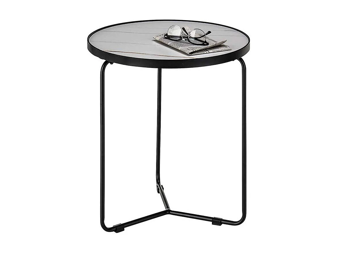 Designercouchtisch Set mit Keramikplatte Bügelgestell (zweiteilig)