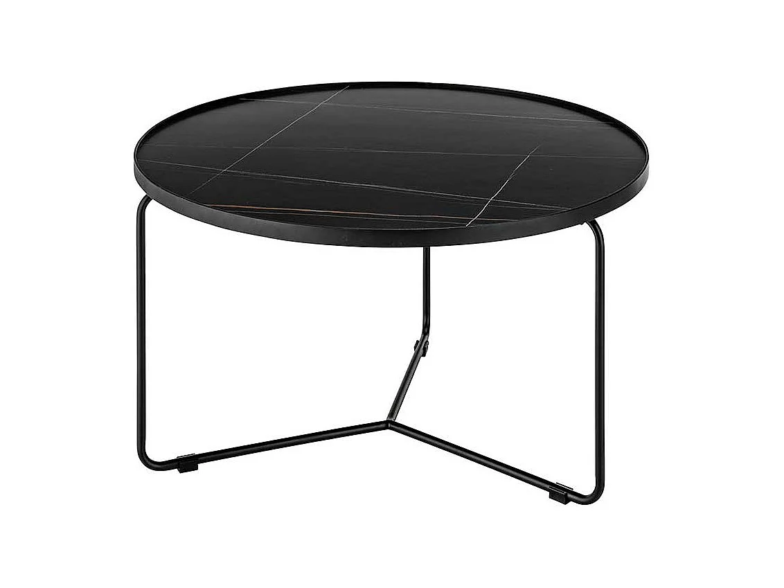 Designercouchtisch Set mit Keramikplatte Bügelgestell (zweiteilig)