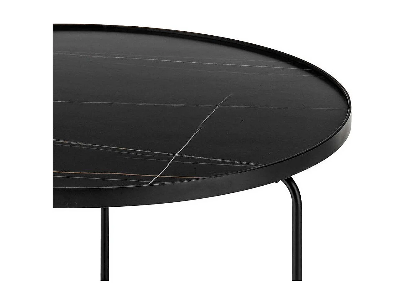 Designercouchtisch Set mit Keramikplatte Bügelgestell (zweiteilig)