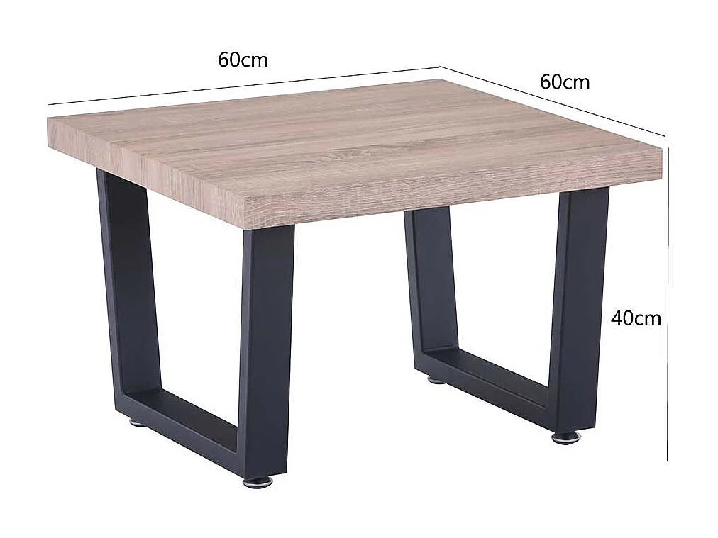 Coffee Table in Sonoma-Eiche Schwarz