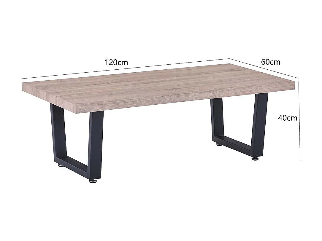 Coffee Table in Sonoma-Eiche Schwarz