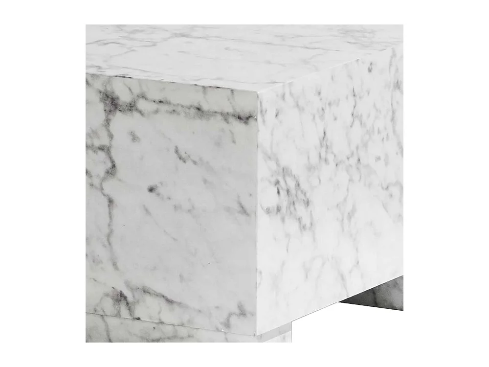Wohnzimmer Tisch Couchtisch in Marmor Optik Hochglanz